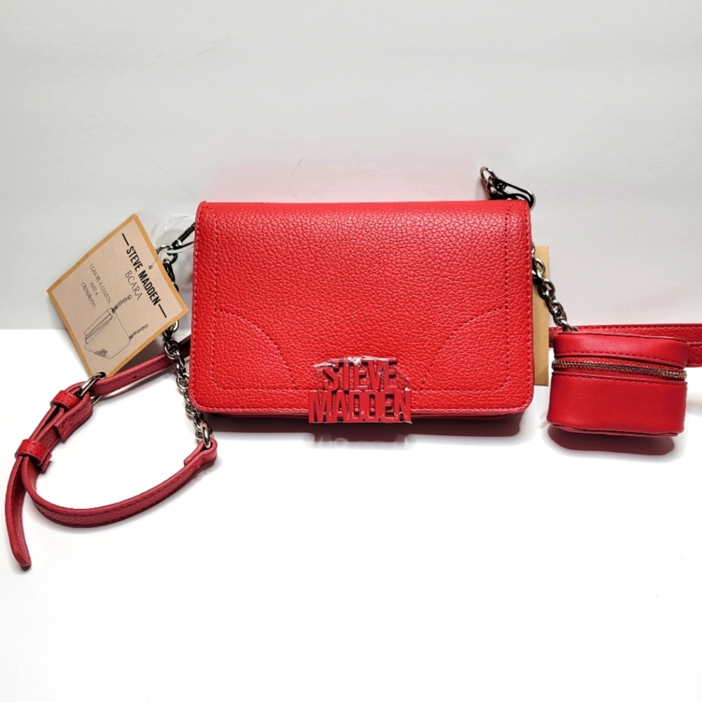NWT STEVE MADDEN Red Bcara Crossbody